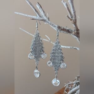 2/$30 Repurposed Vintage Chainmail Earrings